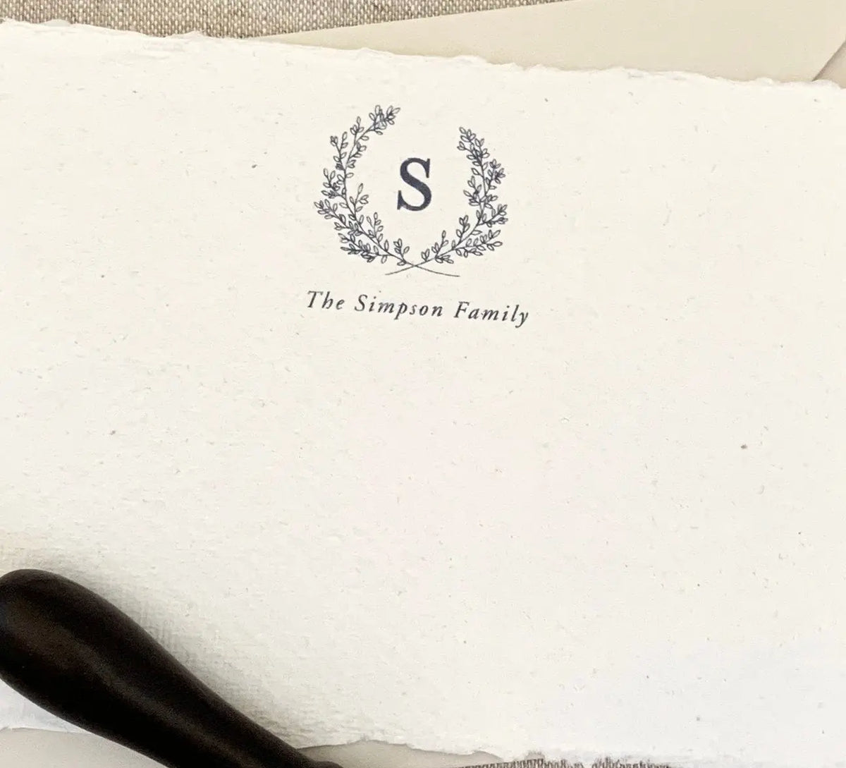 Laurel Crest // Personal Stationery Jen Simpson Design, LLC