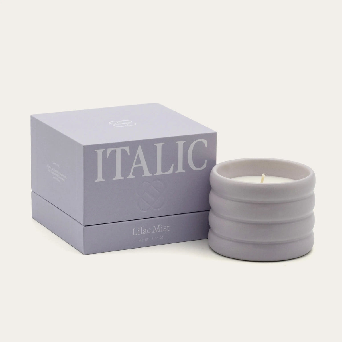 Ceramic Candle Italic