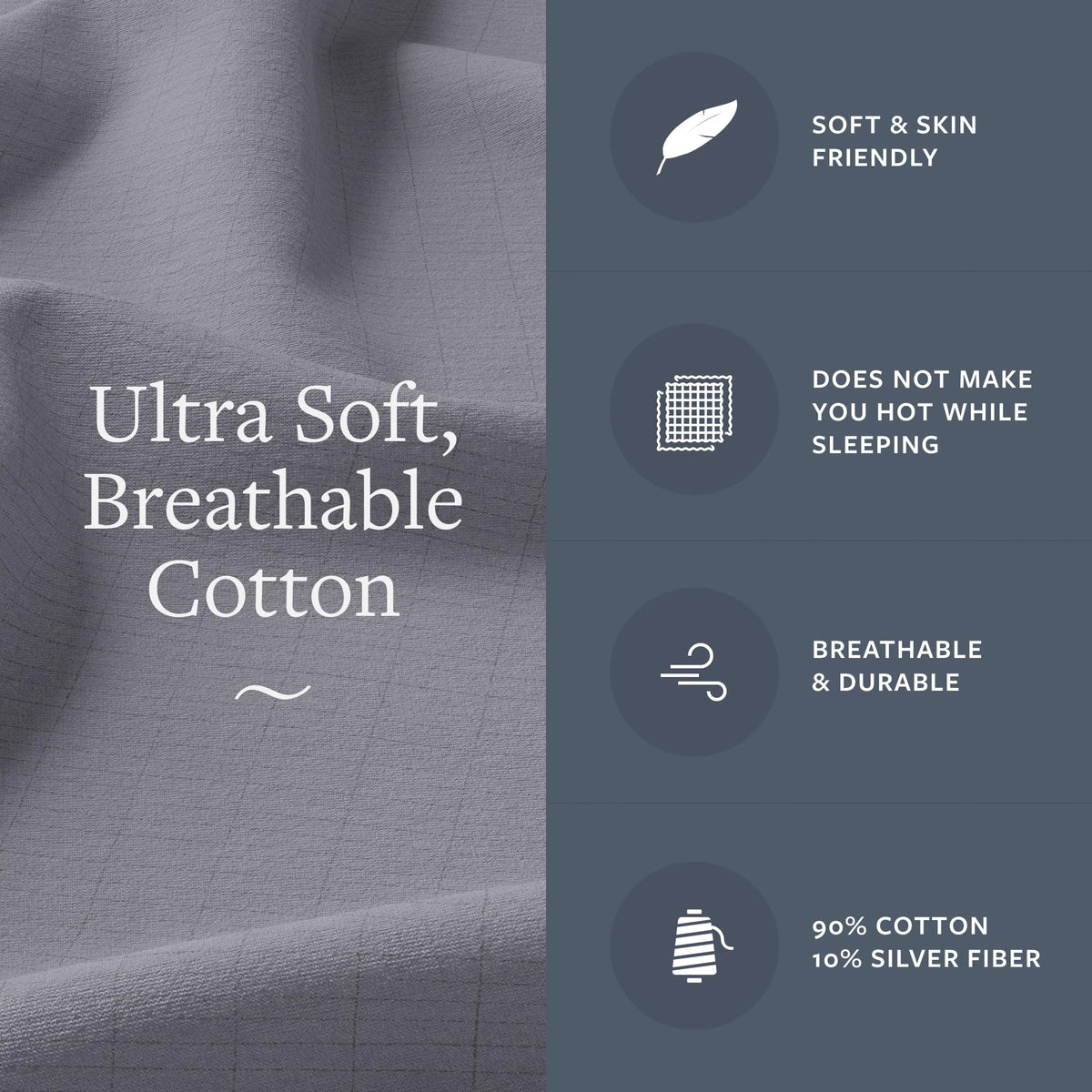 GroundLuxe Luxury Grounding Pillowcase (Organic Cotton) GroundLuxe