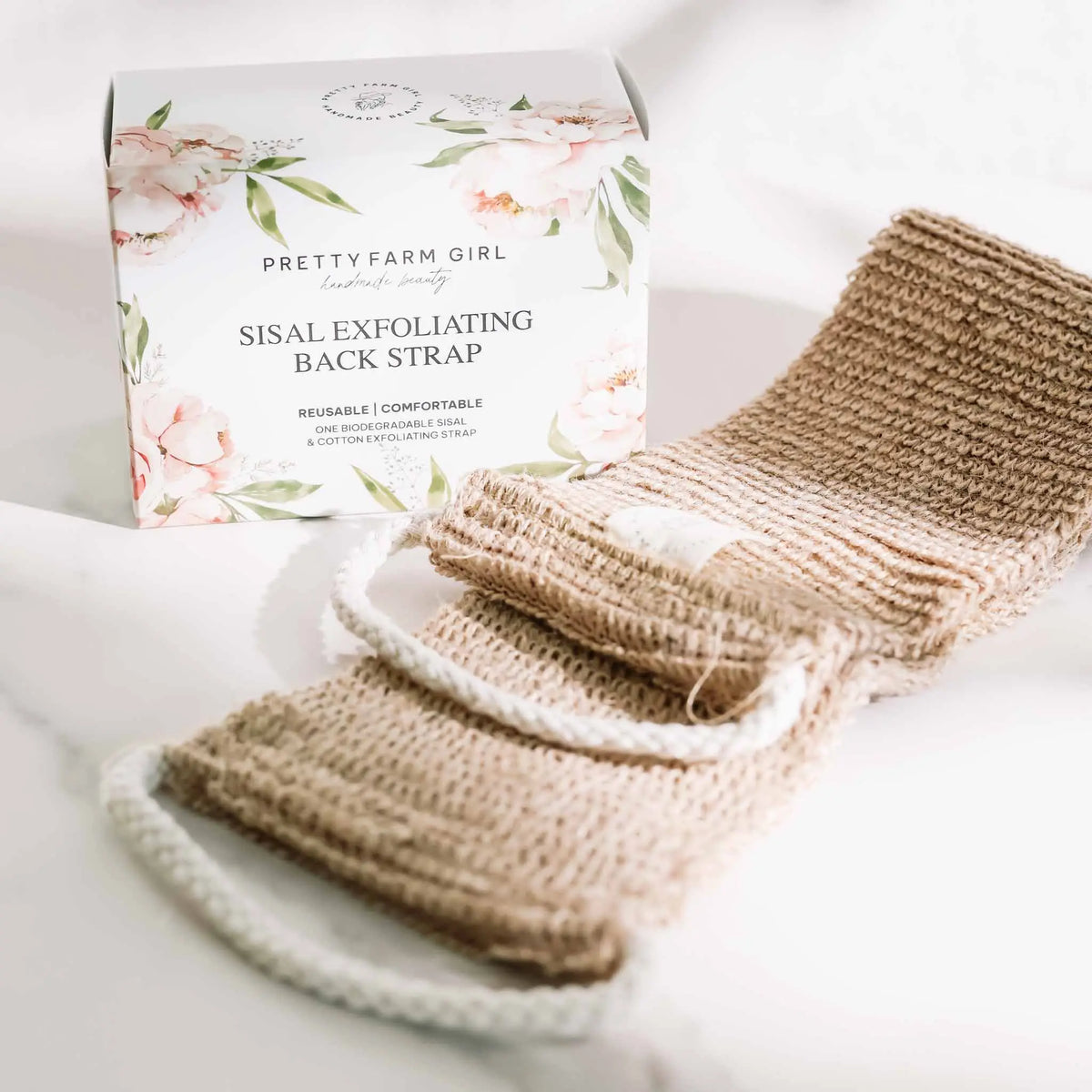 Sisal Back Exfoliating Strap Pretty farm girl