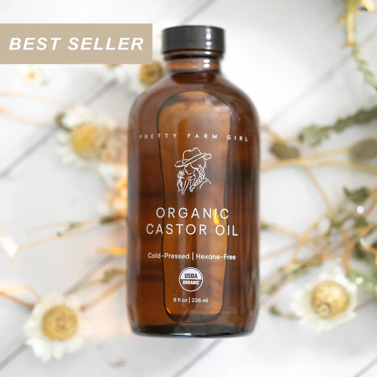 Pure Organic Cold Pressed Hexane-Free Castor Oil Pretty farm girl