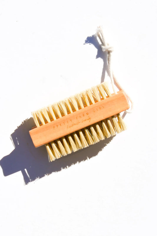 Bamboo Nail Brush With Sisal Bristles Pretty farm girl