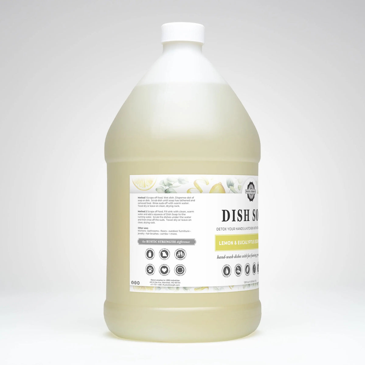 Dish Soap | Lemon & Eucalyptus Rustic Strength