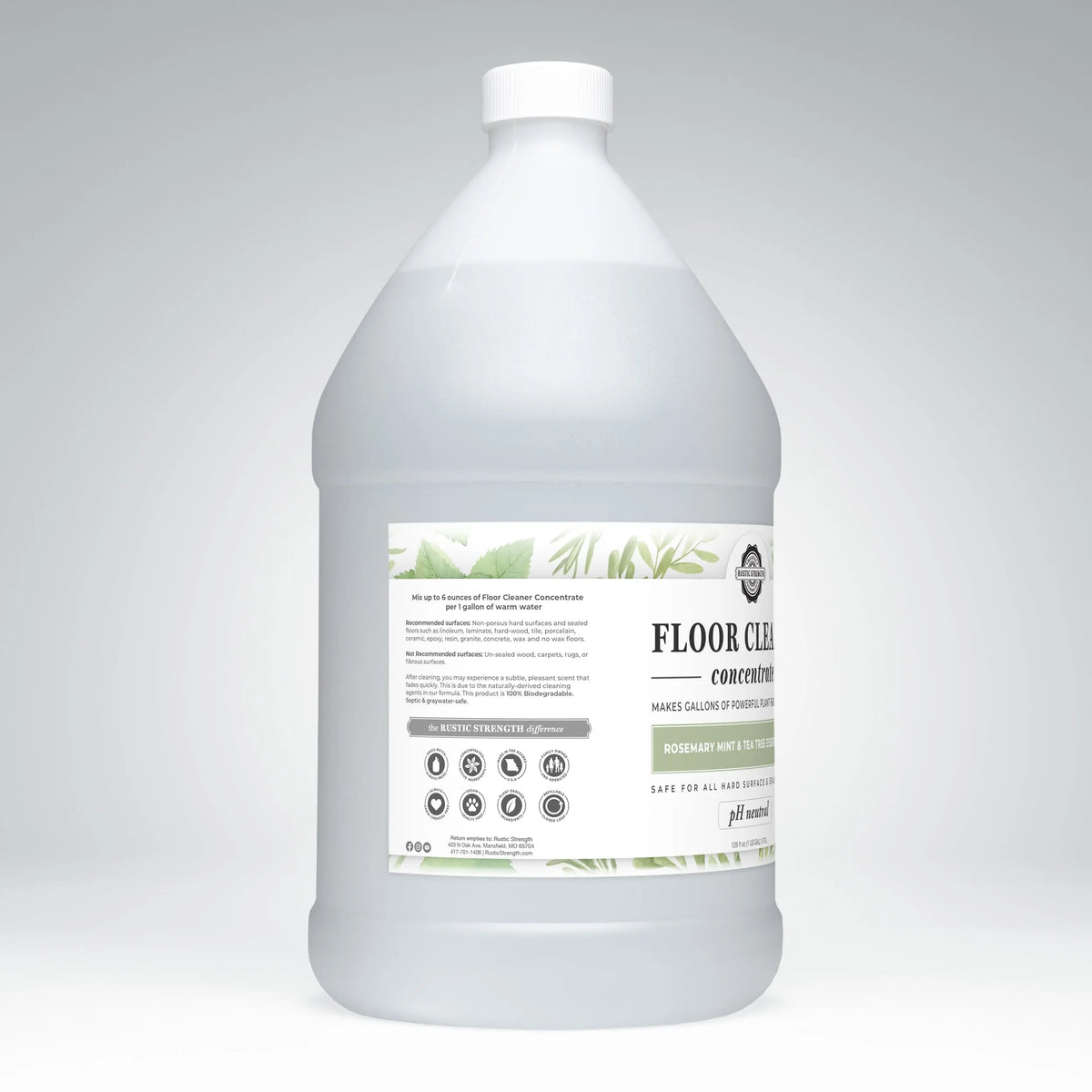 Floor Cleaner Concentrate | Rosemary, Mint & Tea Tree Rustic Strength