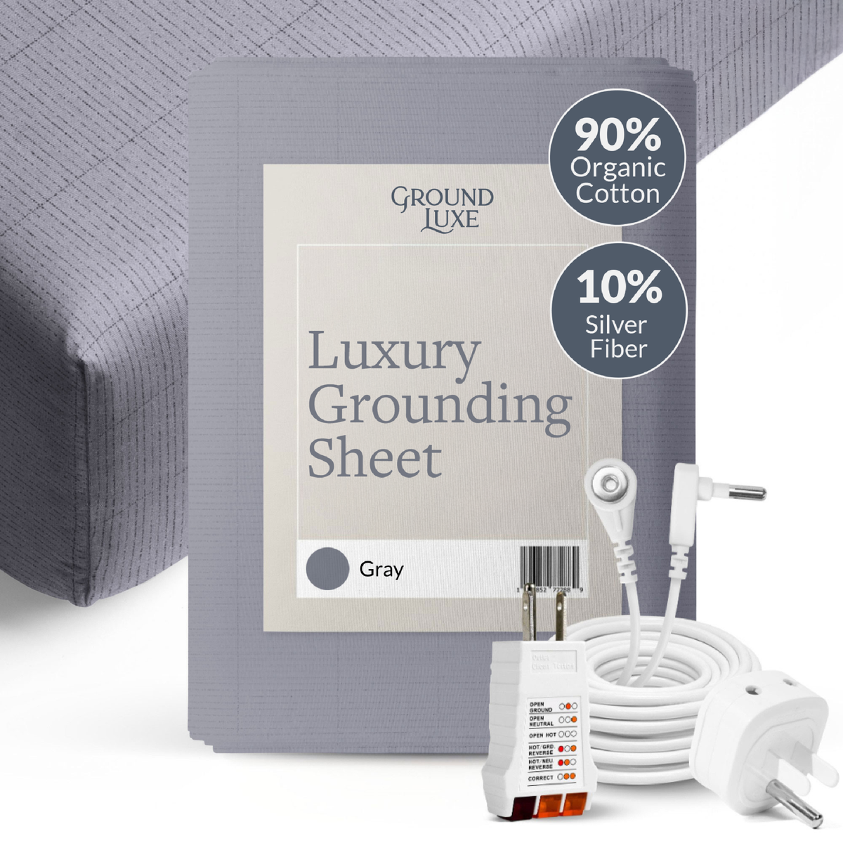 GroundLuxe Fitted Grounding Sheet (Organic Cotton) GroundLuxe