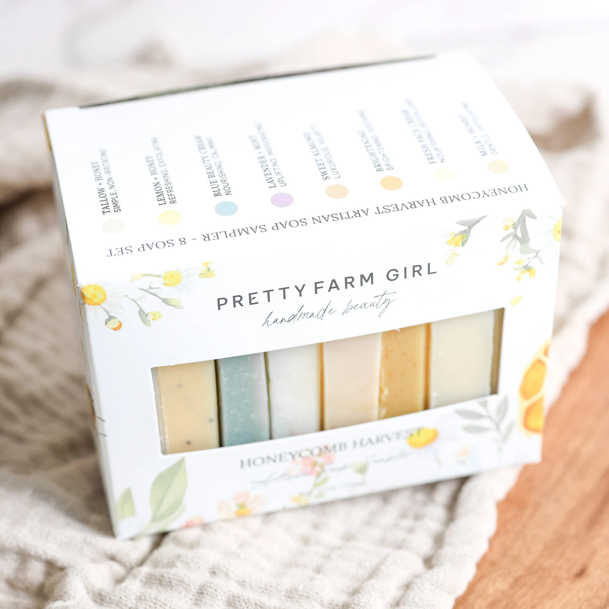 Honeycomb Harvest  Goat Milk & Tallow Soap Sampler Pretty farm girl