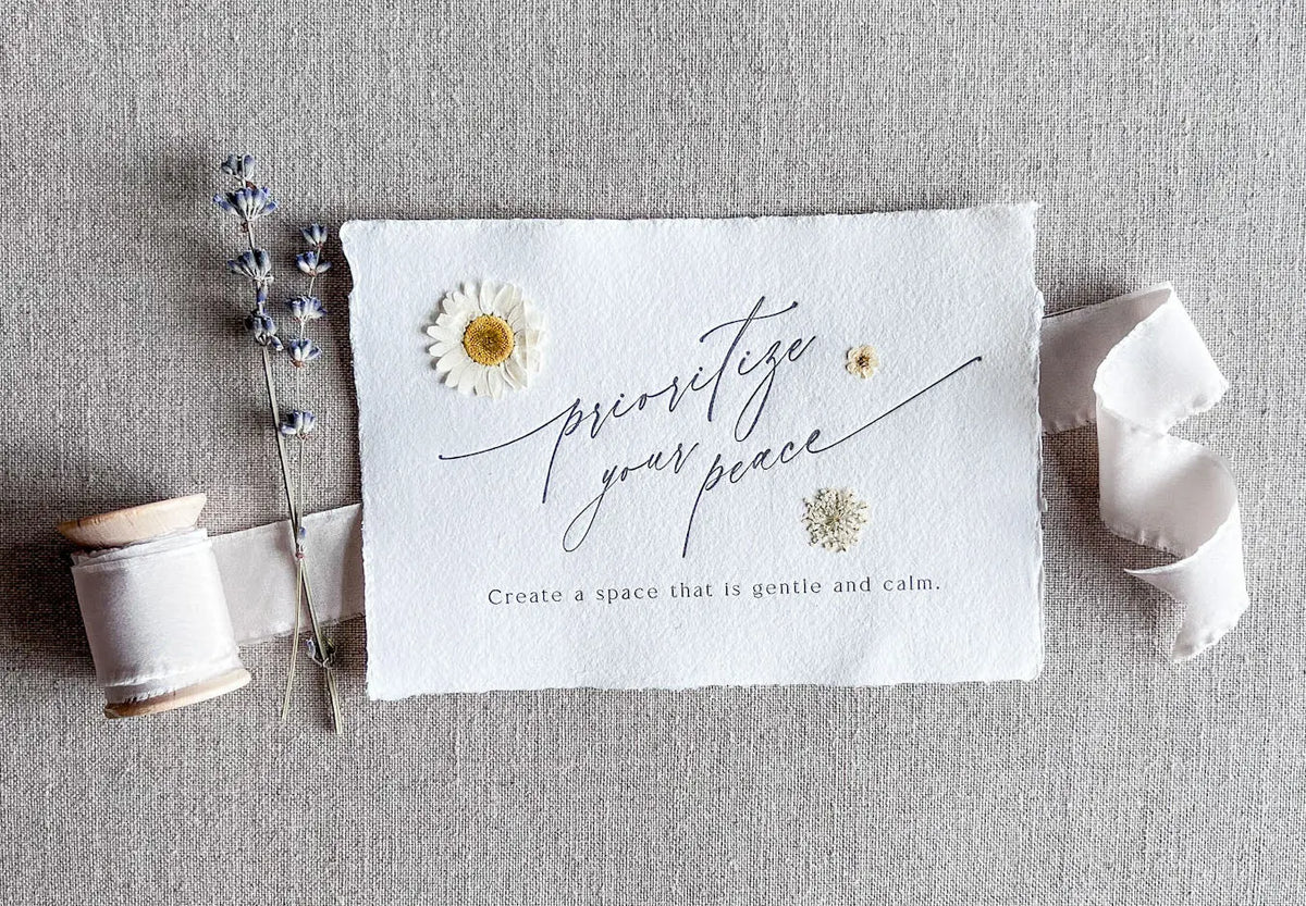 Prioritize Your Peace // Mental Wellbeing Print Jen Simpson Design, LLC