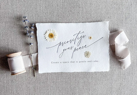Prioritize Your Peace // Mental Wellbeing Print Jen Simpson Design, LLC