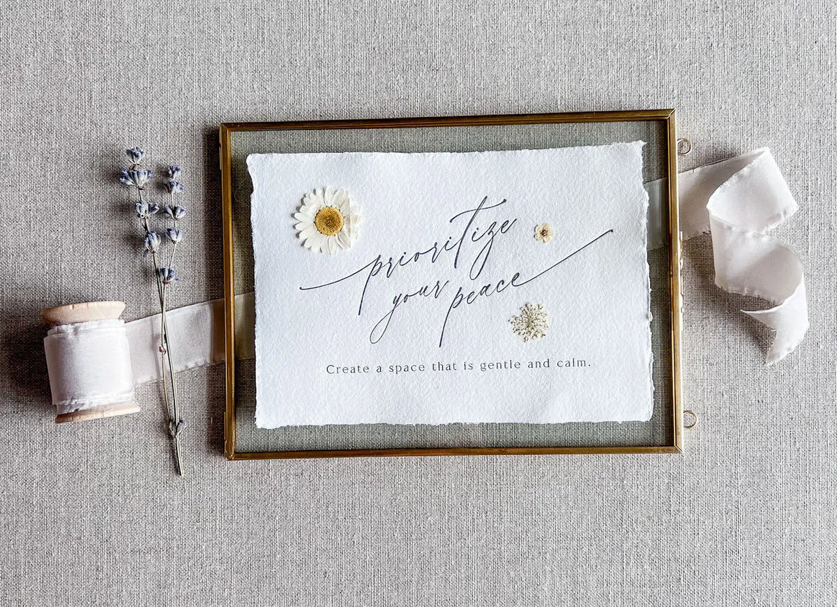 Prioritize Your Peace // Mental Wellbeing Print Jen Simpson Design, LLC