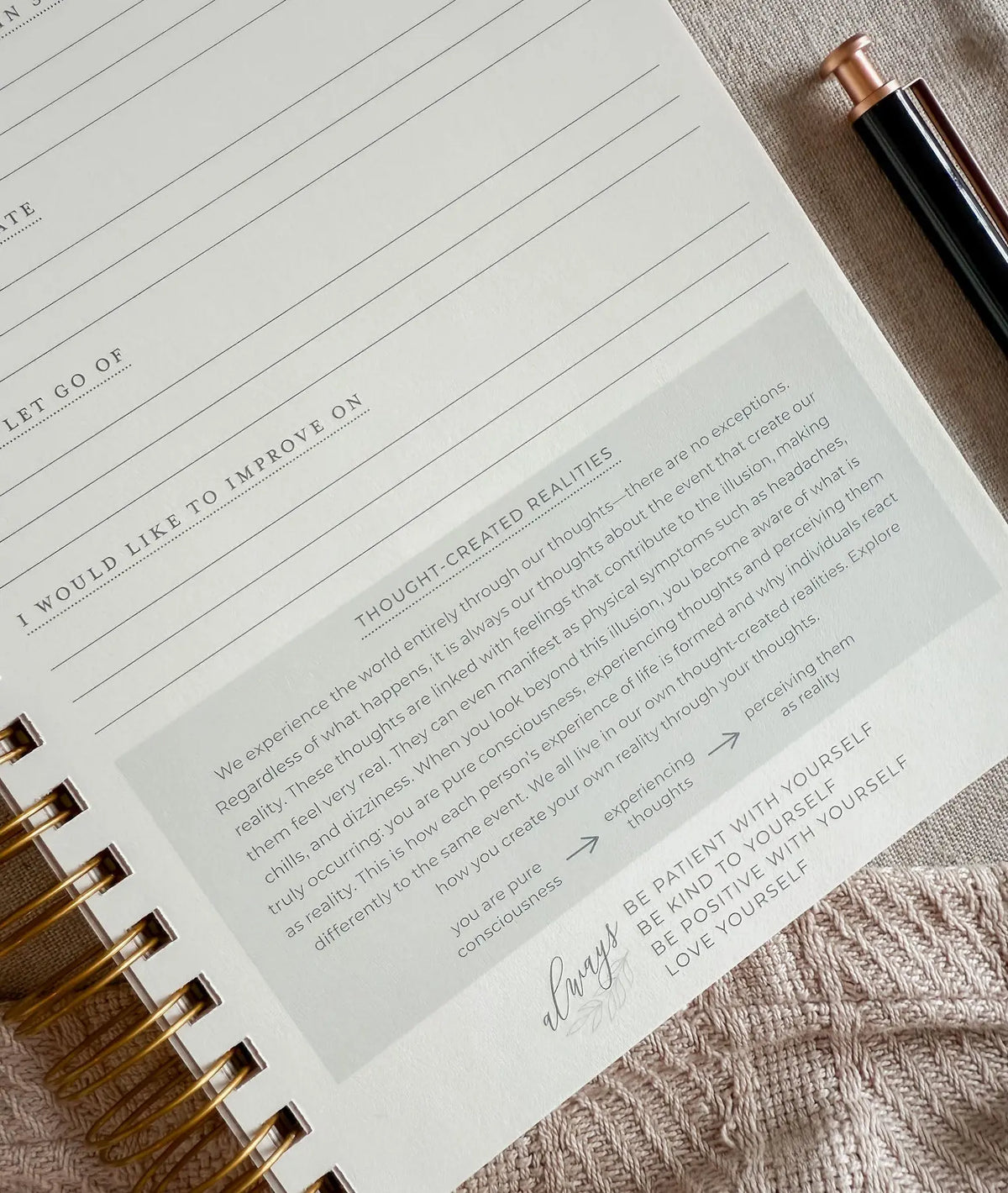 Surround Yourself with Happiness // A Daily Journal to Manifest Happiness, Gratitude, and Personal Growth Jen Simpson Design, LLC