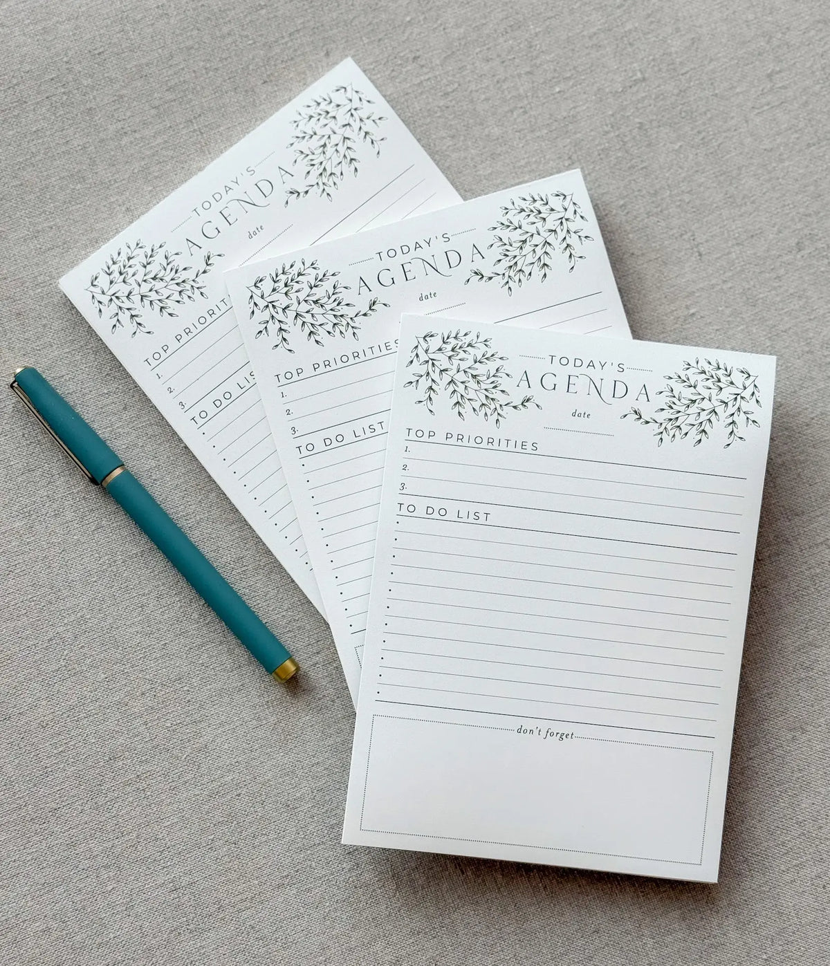 Today's Agenda // Planner Notepad Jen Simpson Design, LLC