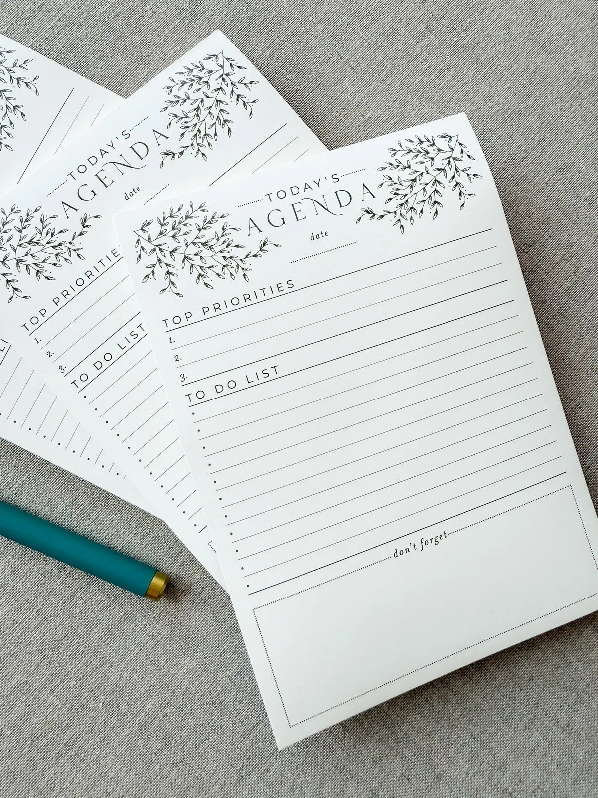 Today's Agenda // Planner Notepad Jen Simpson Design, LLC