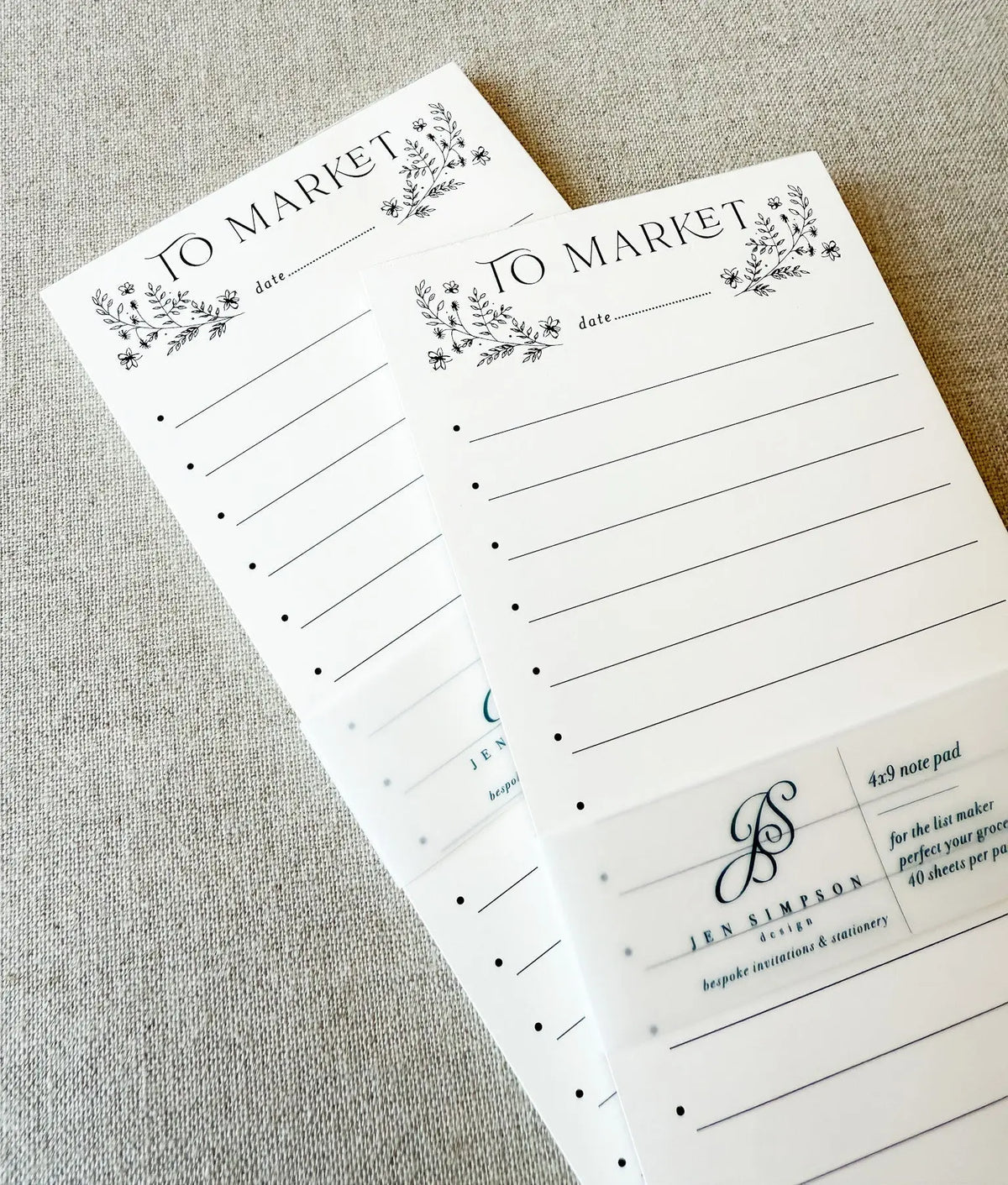 Floral To Market // Notepad Jen Simpson Design, LLC