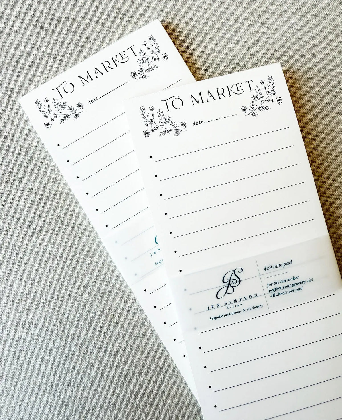 Floral To Market // Notepad Jen Simpson Design, LLC