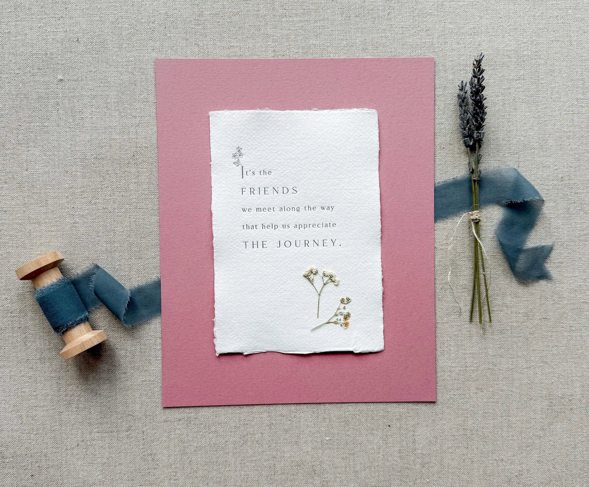 Friendship // Letterpress Print Jen Simpson Design, LLC