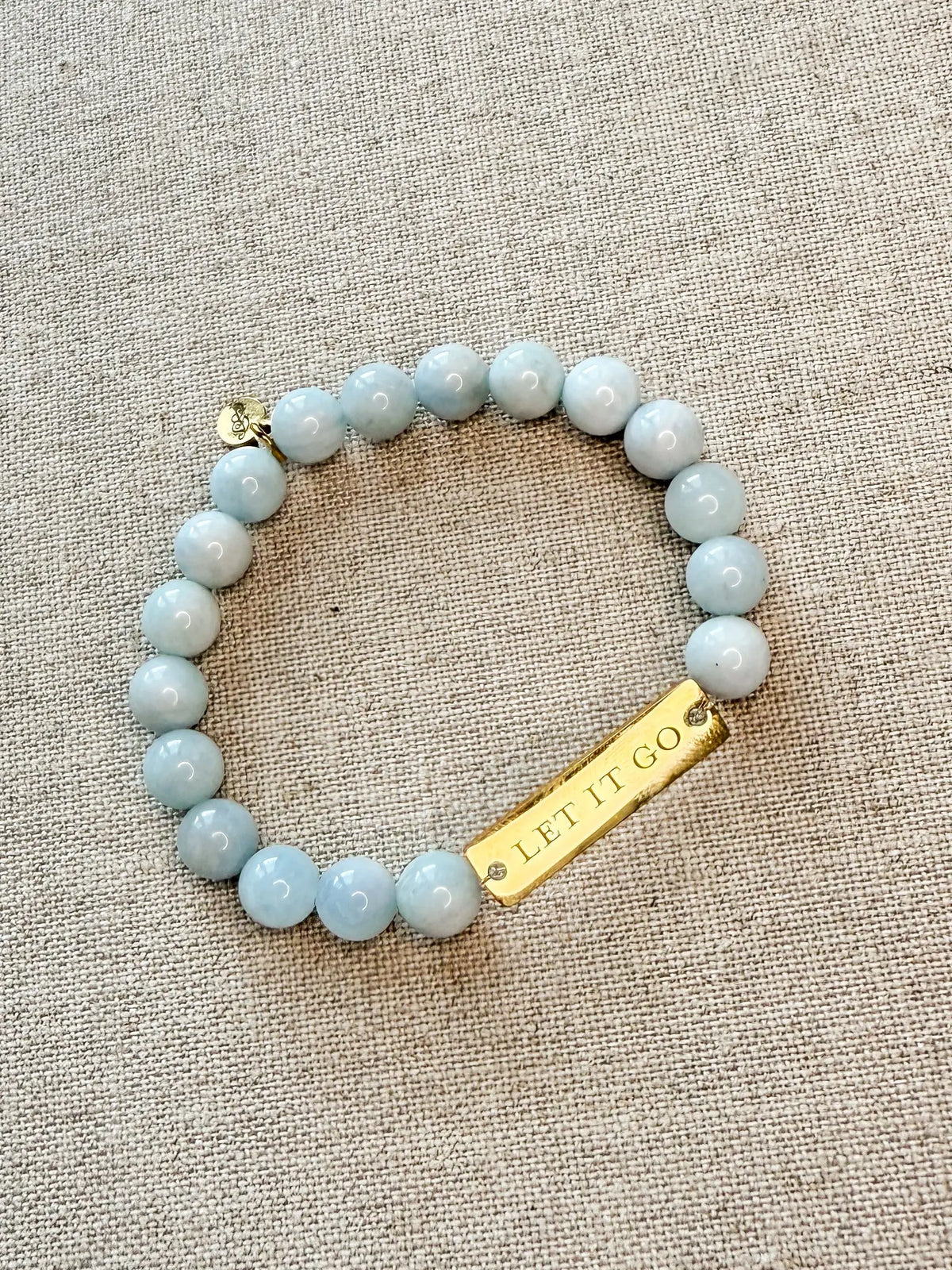 Let It Go // Aquamarine Semi-Precious Stone Beaded Bracelet Jen Simpson Design, LLC