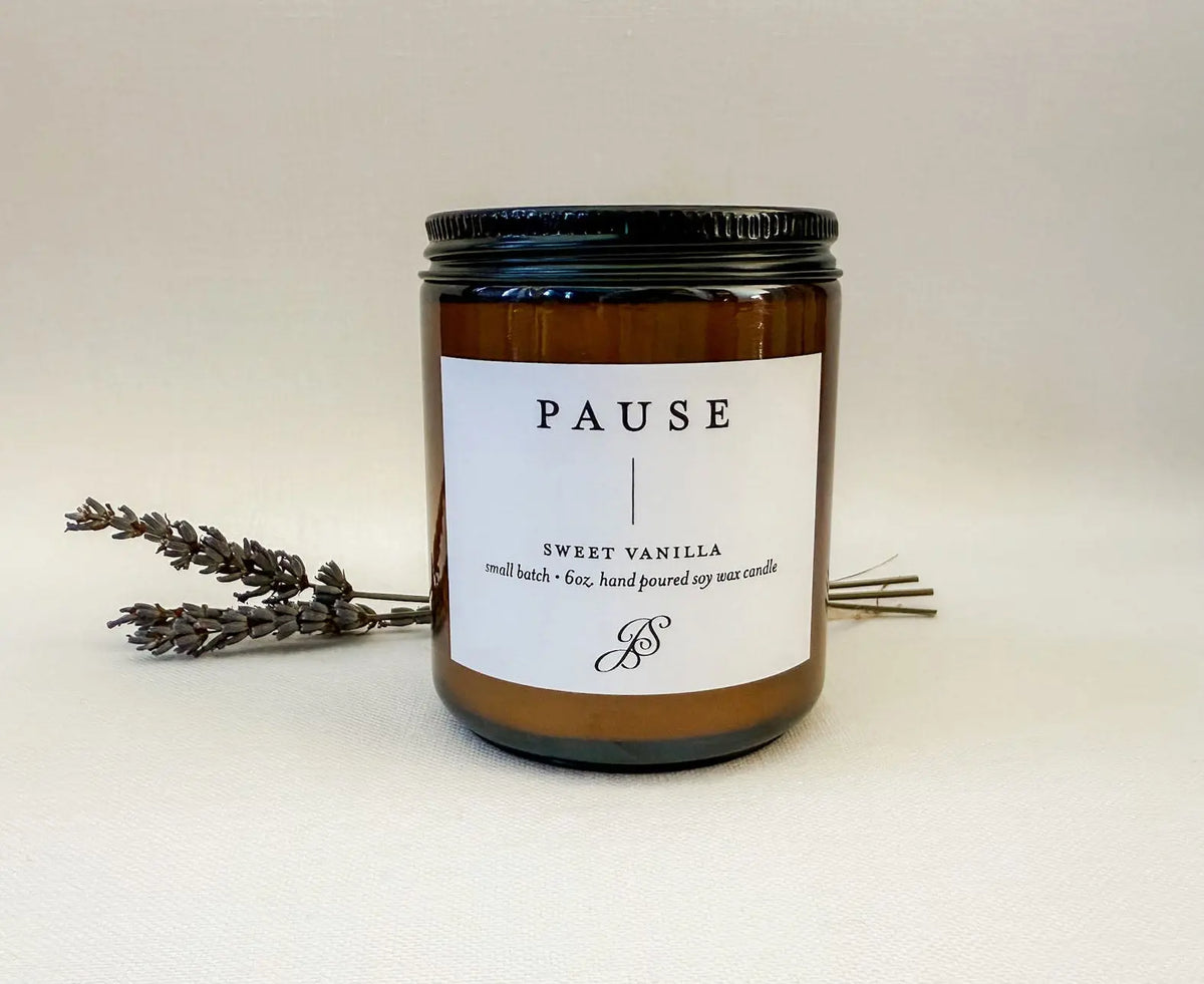 P A U S E // Hand Poured Soy Wax Candle Jen Simpson Design, LLC