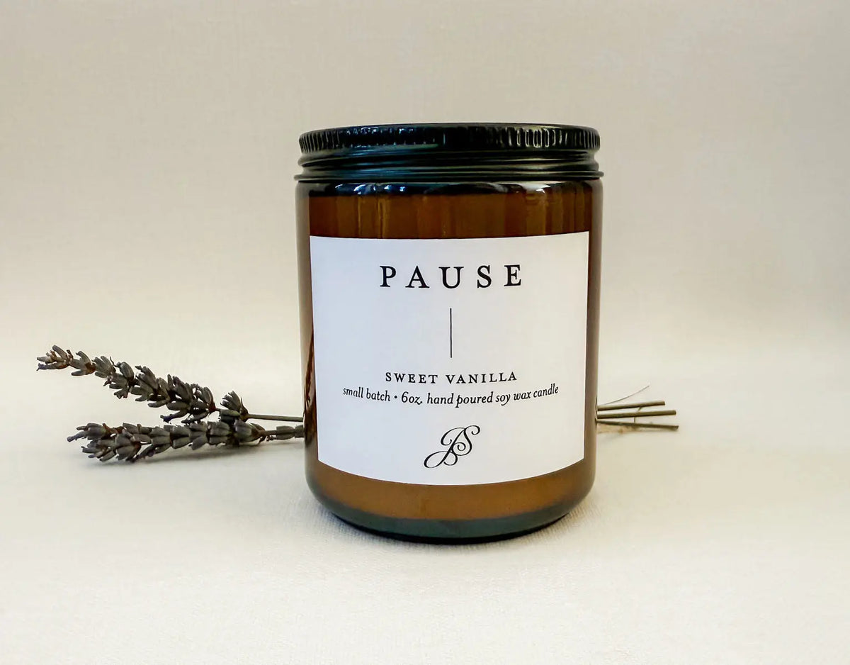 P A U S E // Hand Poured Soy Wax Candle Jen Simpson Design, LLC