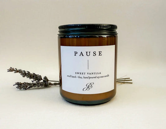 P A U S E // Hand Poured Soy Wax Candle Jen Simpson Design, LLC