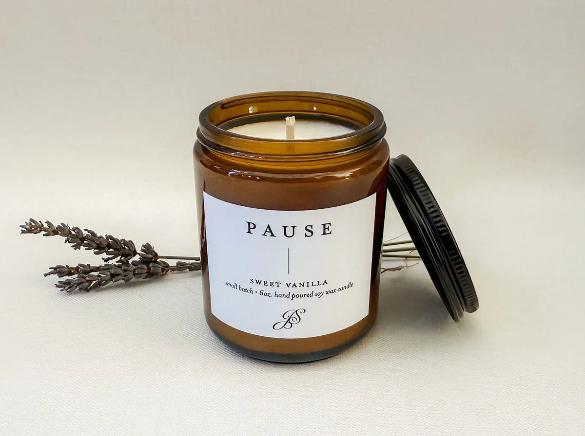 P A U S E // Hand Poured Soy Wax Candle Jen Simpson Design, LLC