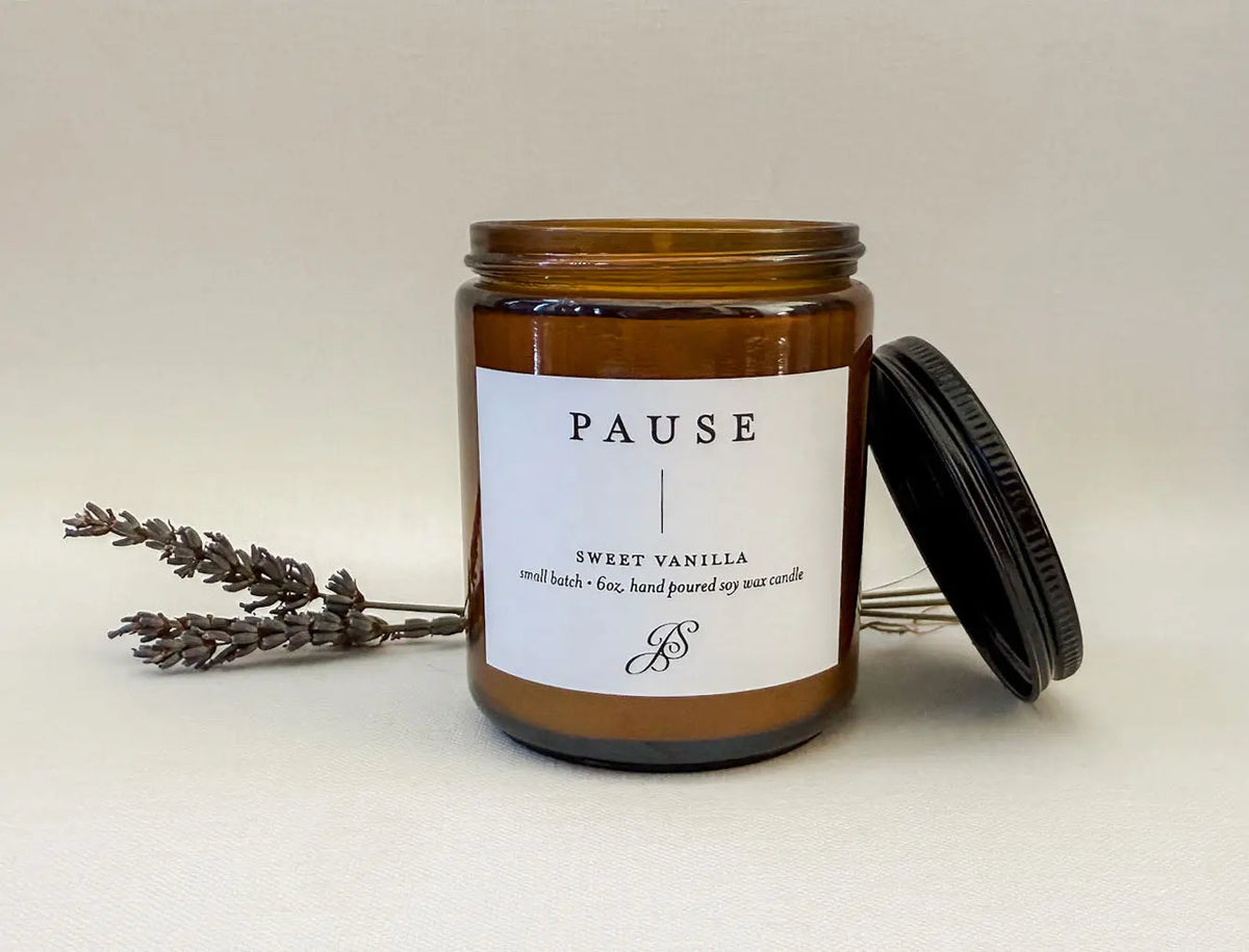 P A U S E // Hand Poured Soy Wax Candle Jen Simpson Design, LLC
