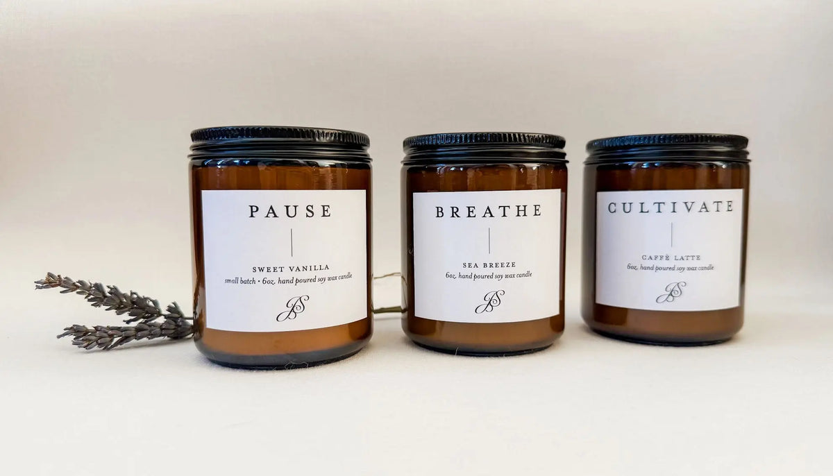 P A U S E // Hand Poured Soy Wax Candle Jen Simpson Design, LLC