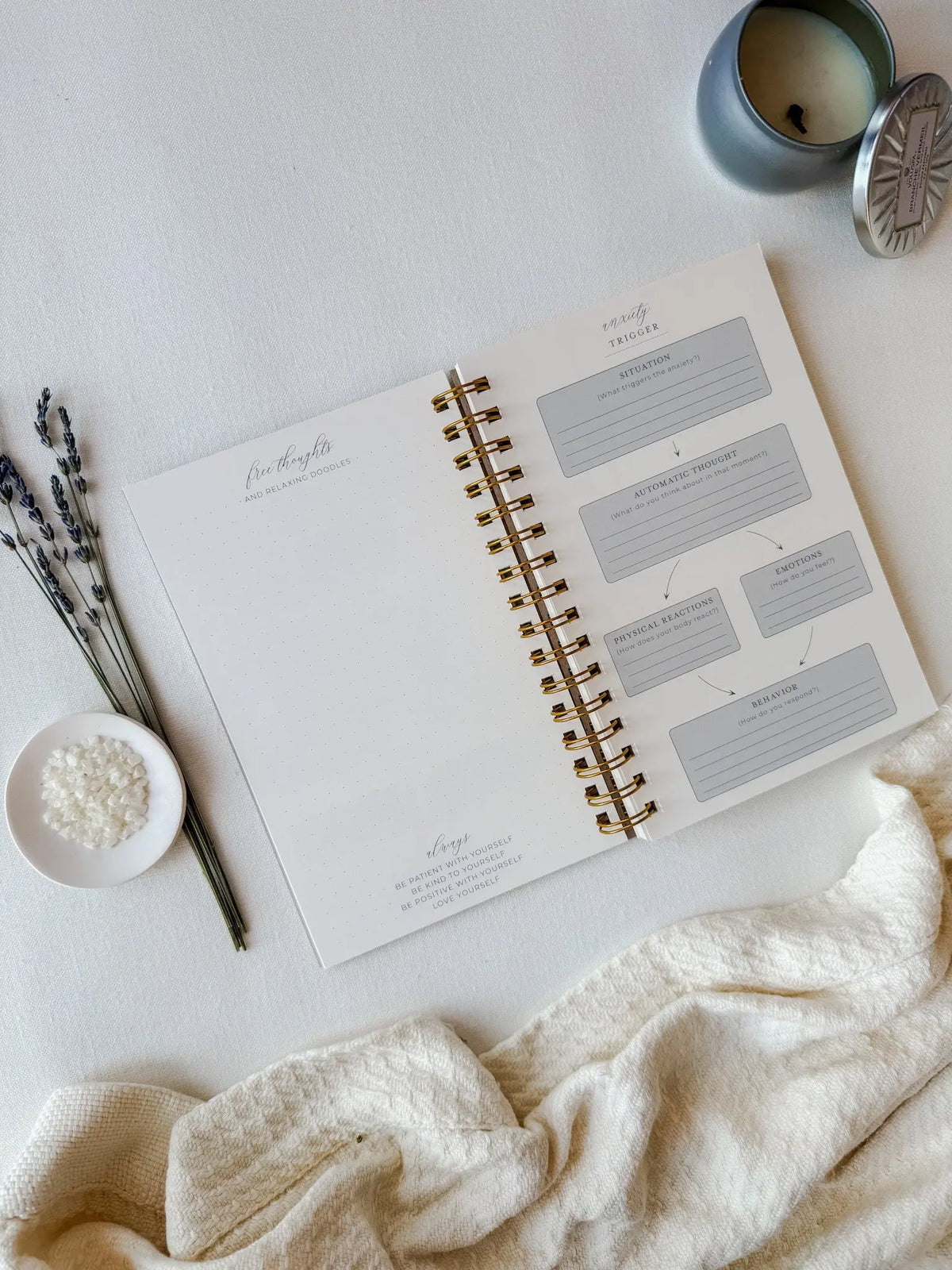Just Breathe // Anxiety Journal Jen Simpson Design, LLC