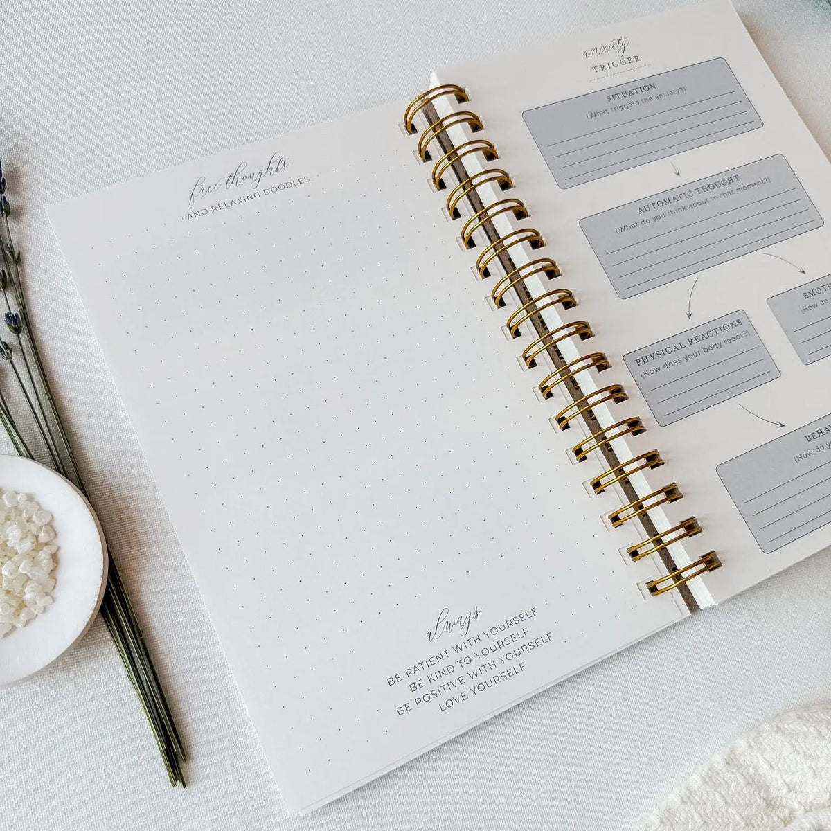 Just Breathe // Anxiety Journal Jen Simpson Design, LLC