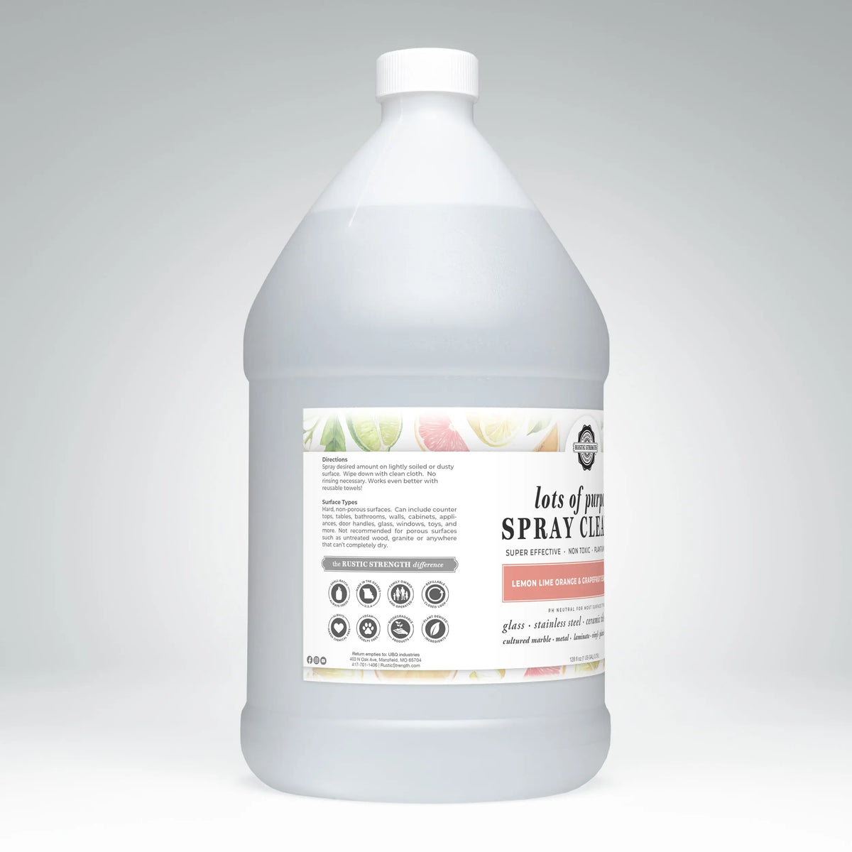 Lots of Purpose Spray Cleaner | Lemon, Lime, Orange & Grapefruit Rustic Strength