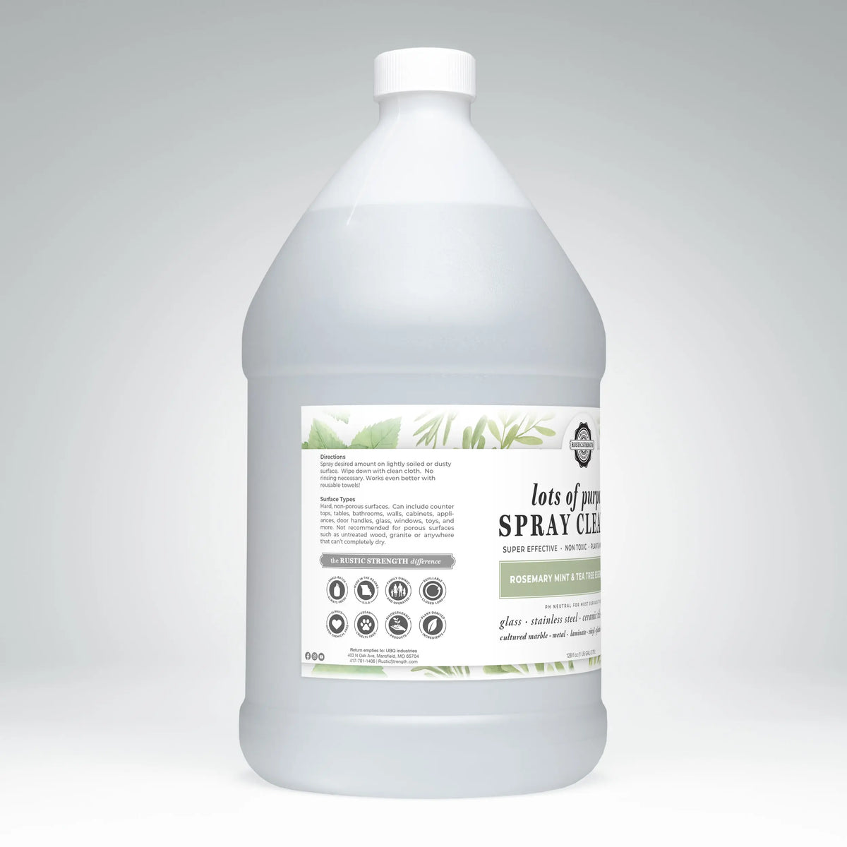 Lots of Purpose Spray Cleaner | Rosemary, Mint & Tea Tree Rustic Strength