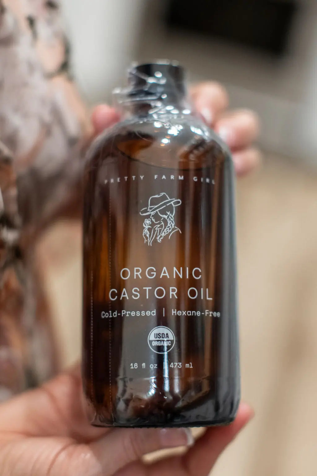 Pure Organic Cold Pressed Hexane-Free Castor Oil Pretty farm girl