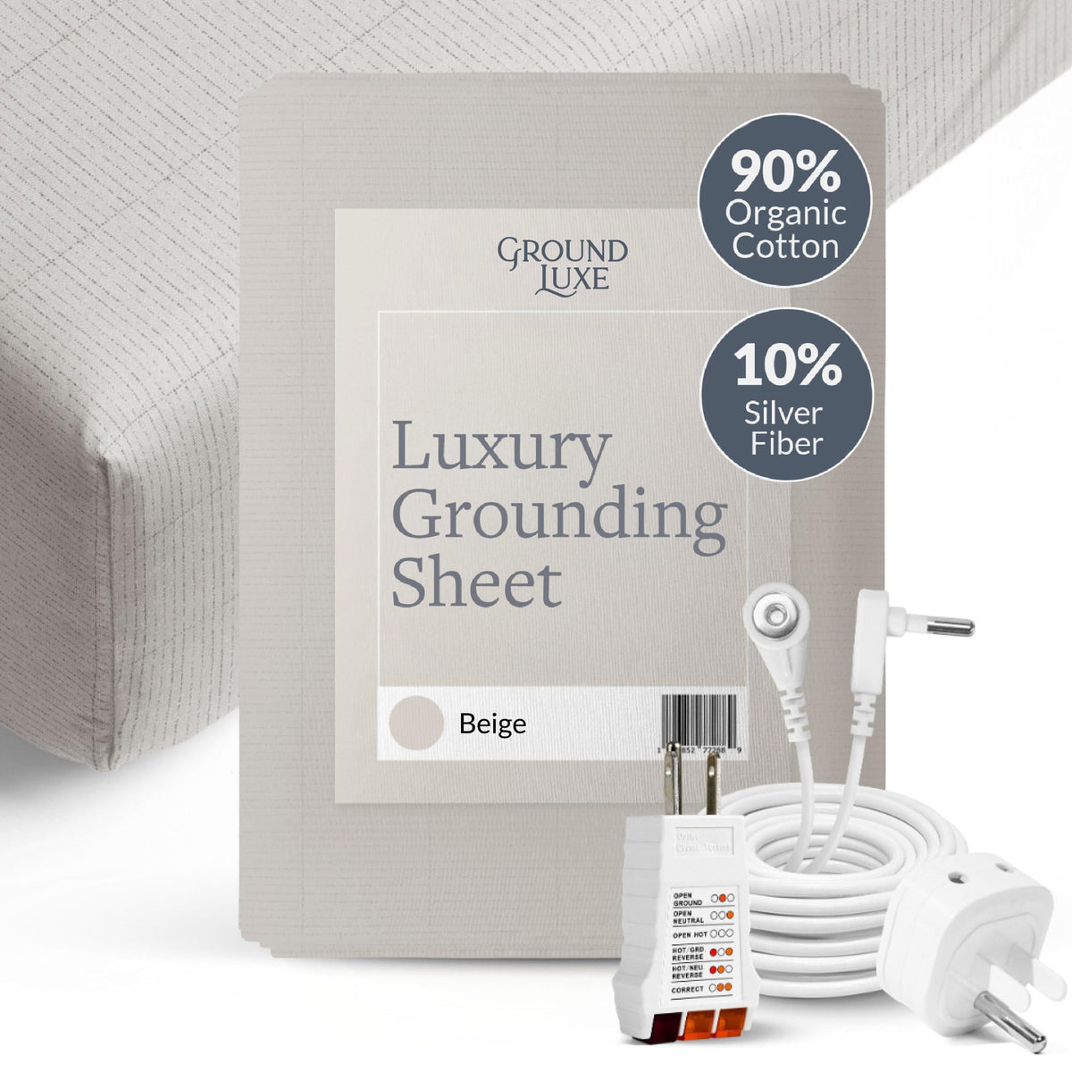GroundLuxe Fitted Grounding Sheet (Organic Cotton) GroundLuxe