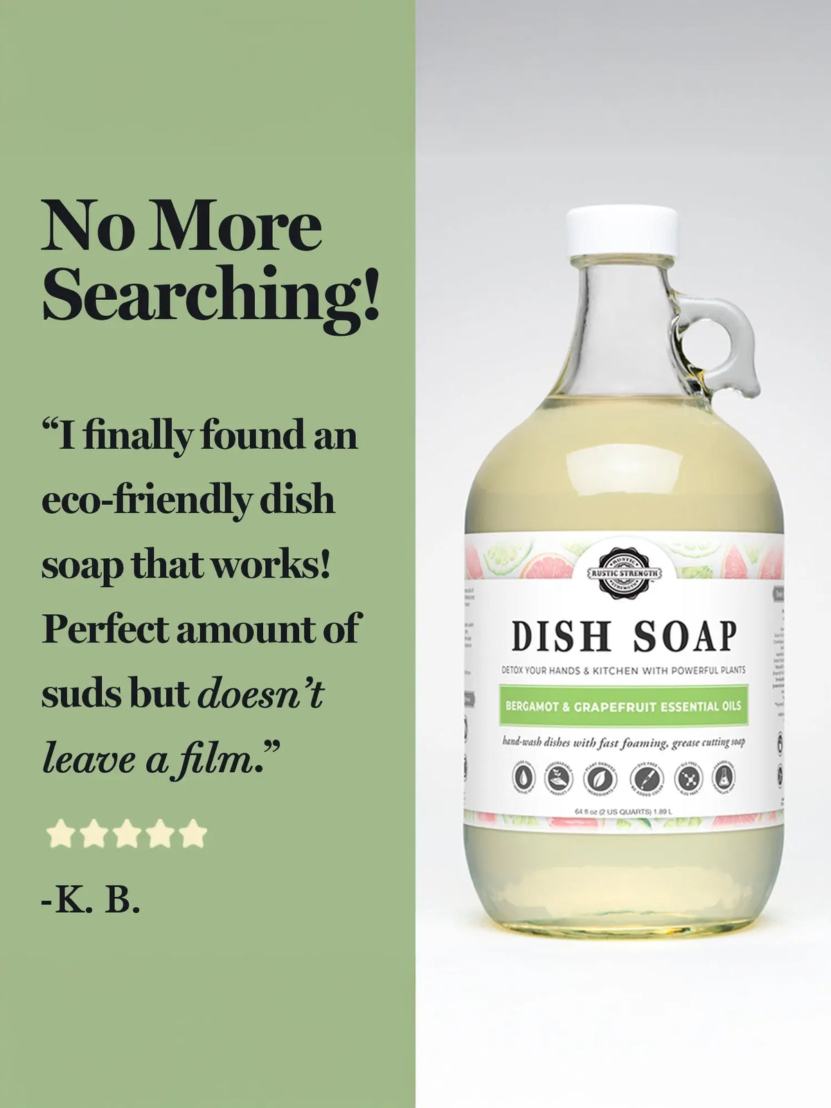 Dish Soap | Lemon & Eucalyptus Rustic Strength