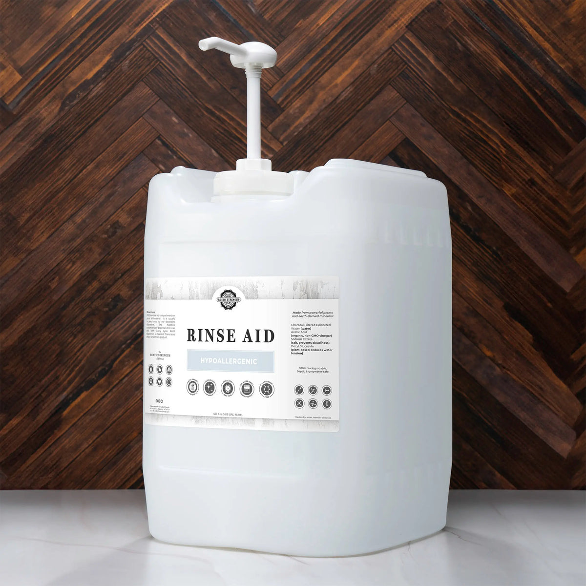 Rinse Aid for Automatic Dishwashers | Unscented Rustic Strength