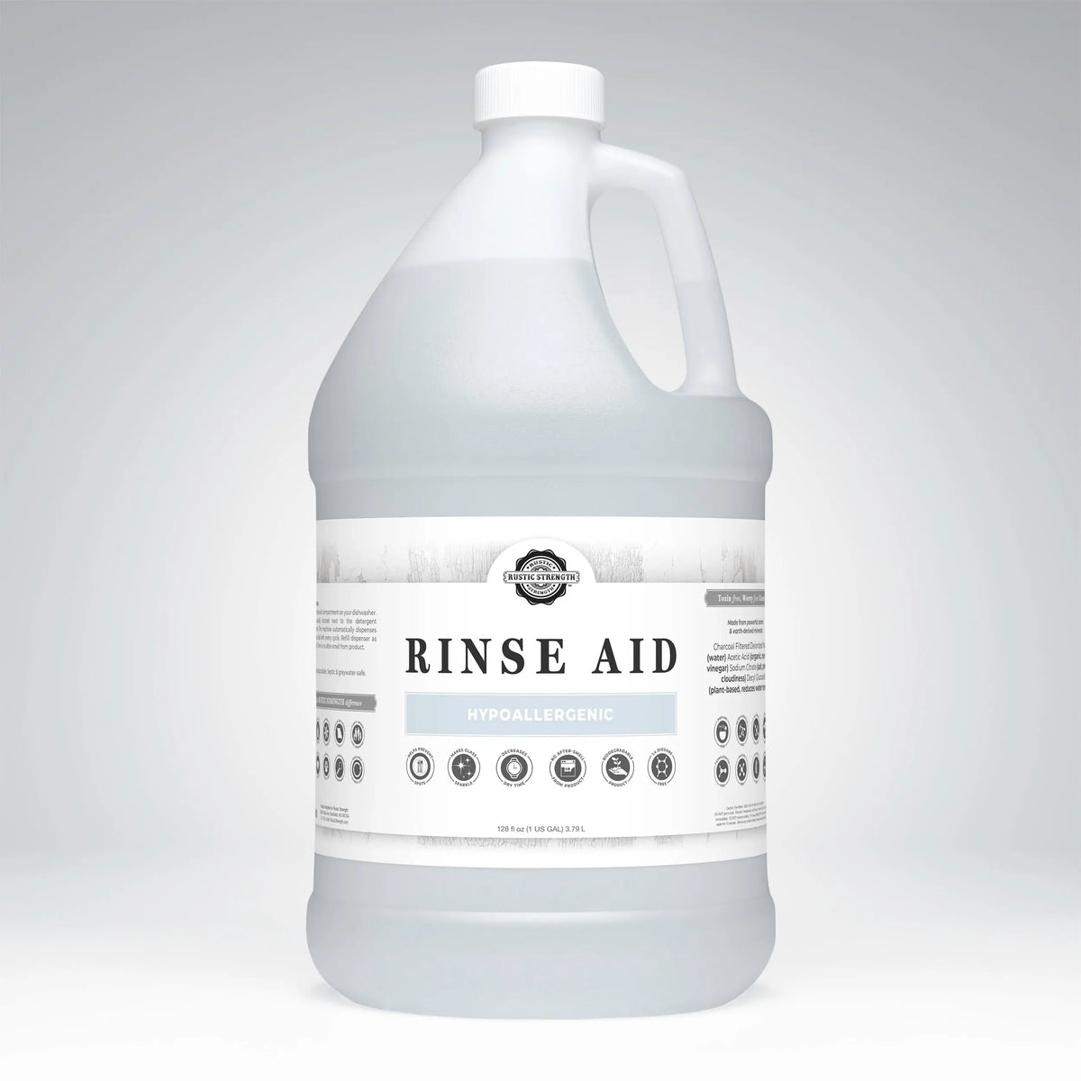 Rinse Aid for Automatic Dishwashers | Unscented Rustic Strength