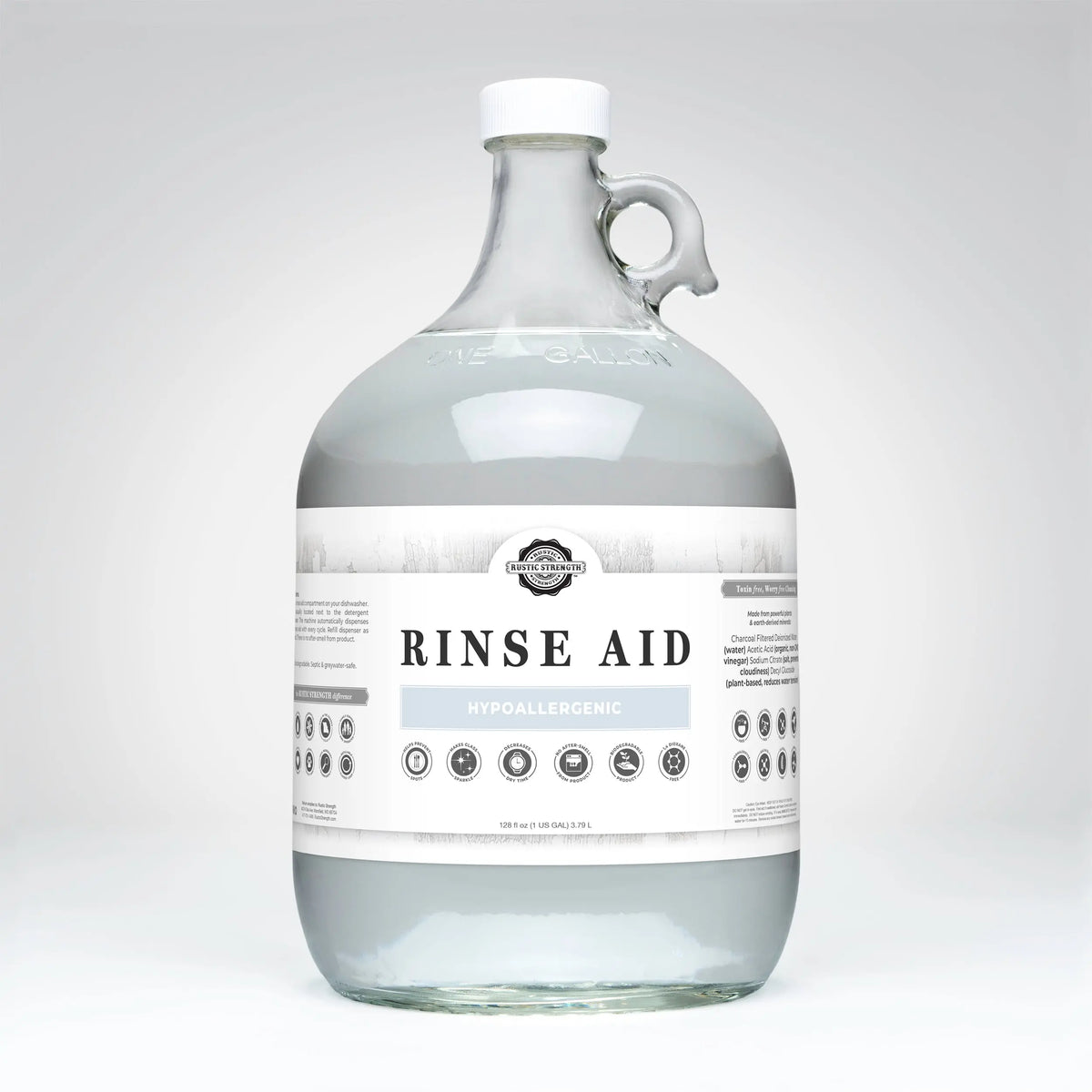 Rinse Aid for Automatic Dishwashers | Unscented Rustic Strength