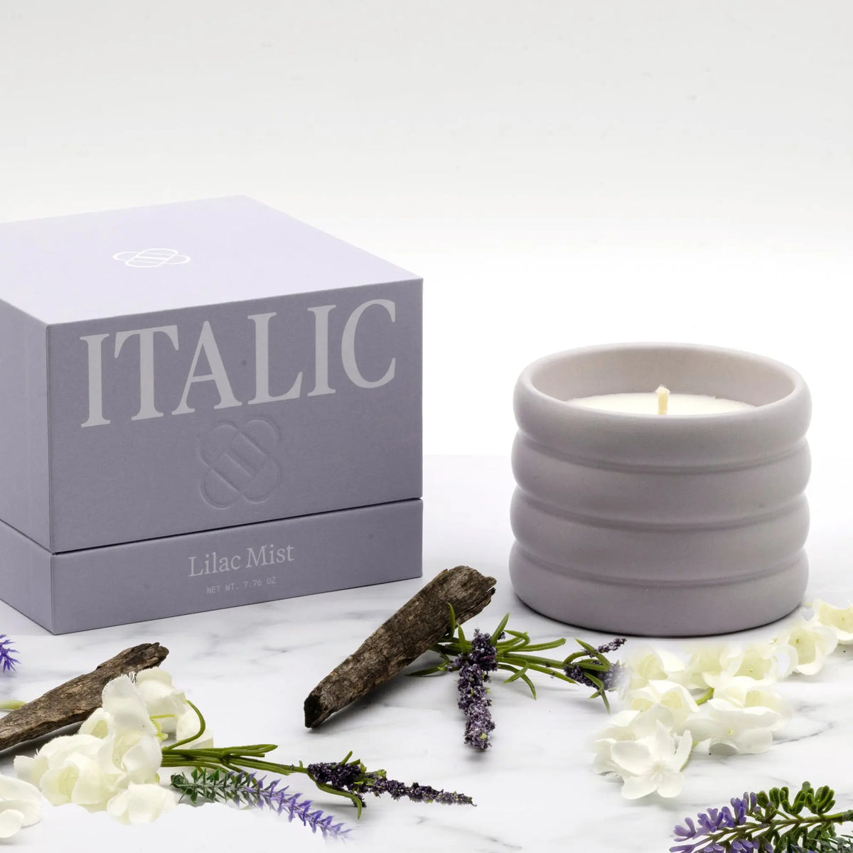Ceramic Candle Italic