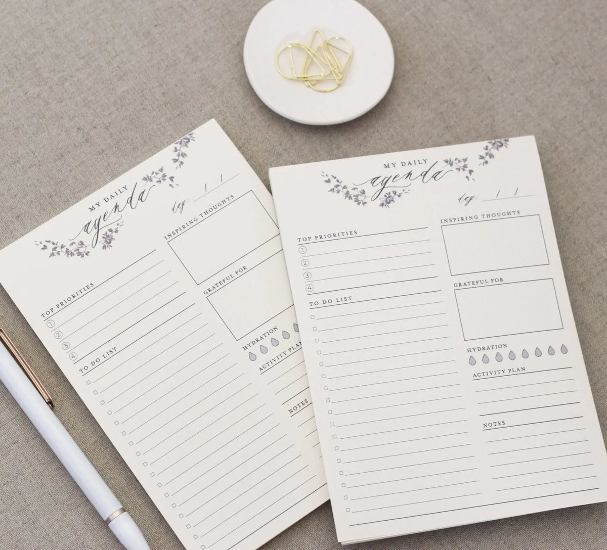 Daily Agenda // Planner Notepad Jen Simpson Design, LLC