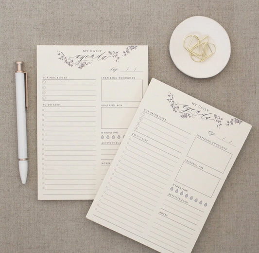 Daily Agenda // Planner Notepad Jen Simpson Design, LLC