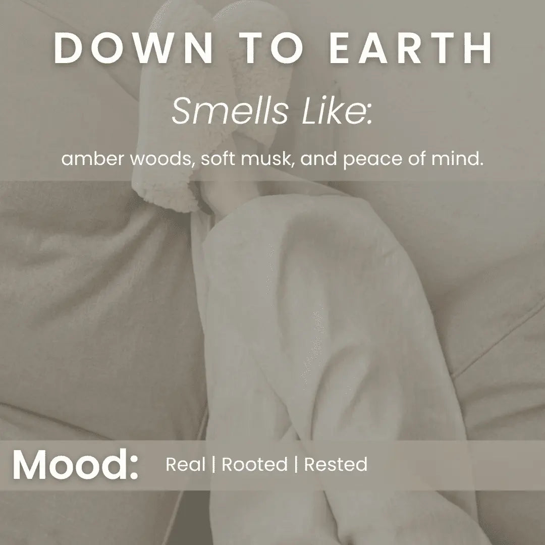 Down to Earth – Oakmoss & Amber Room Spray Vibe & Glo Candle Studio