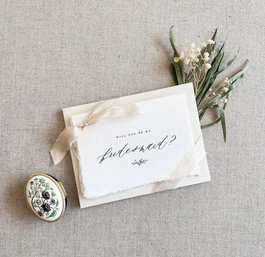 Ethereal Bridesmaid Cards Jen Simpson Design, LLC