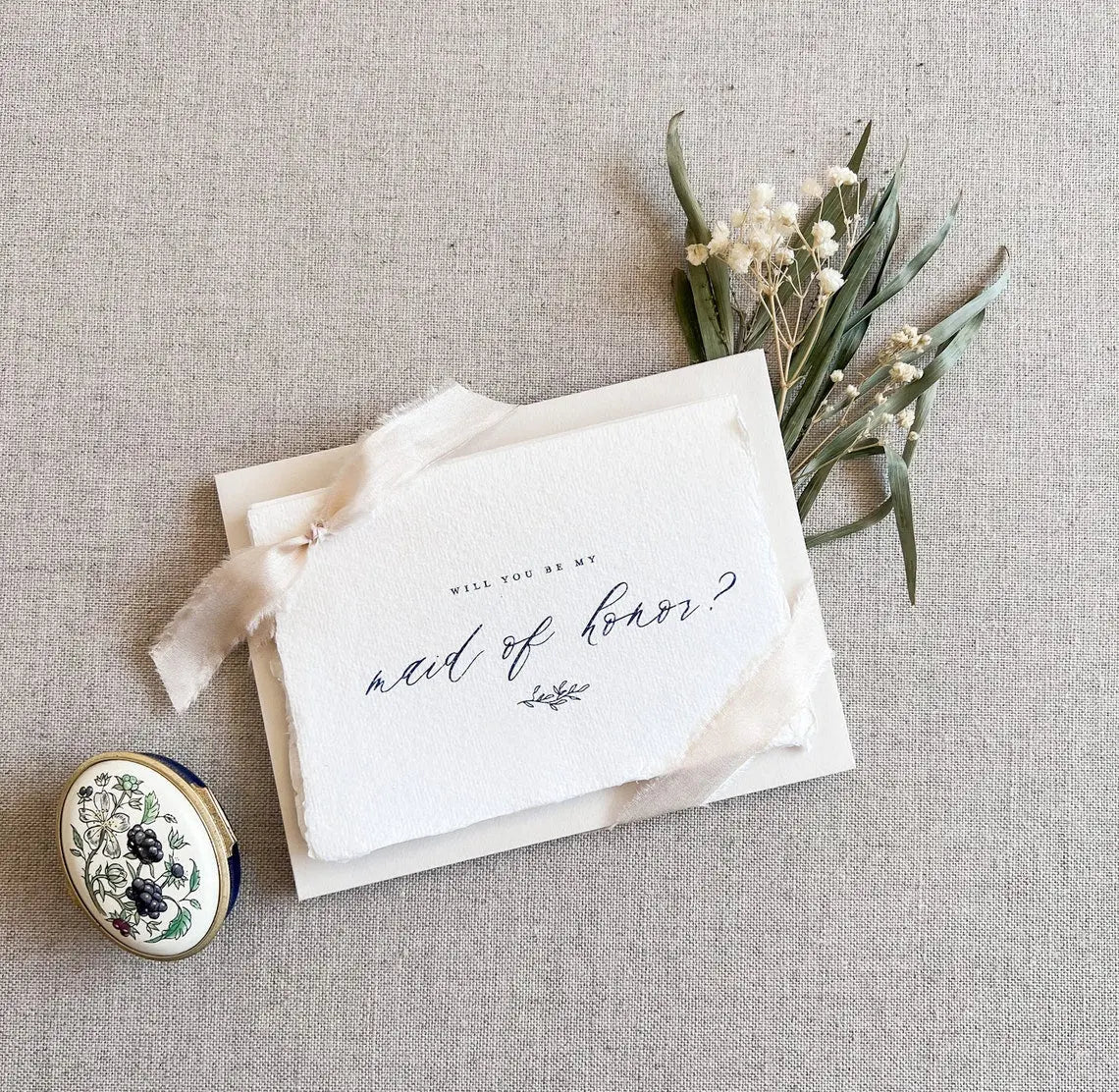 Ethereal Bridesmaid Cards Jen Simpson Design, LLC
