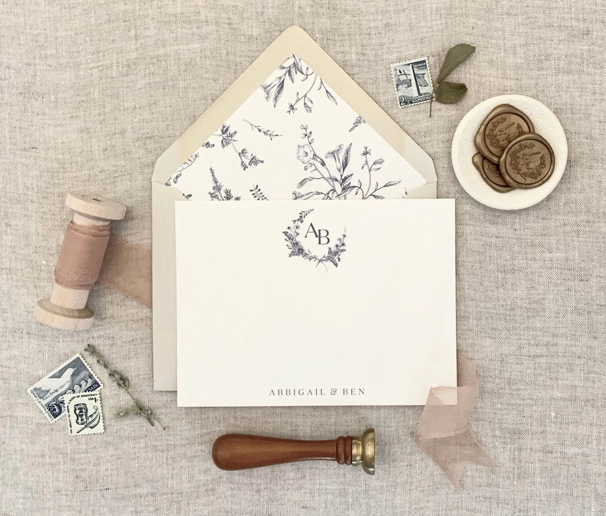 French Provence Set // Personal Stationery Jen Simpson Design, LLC