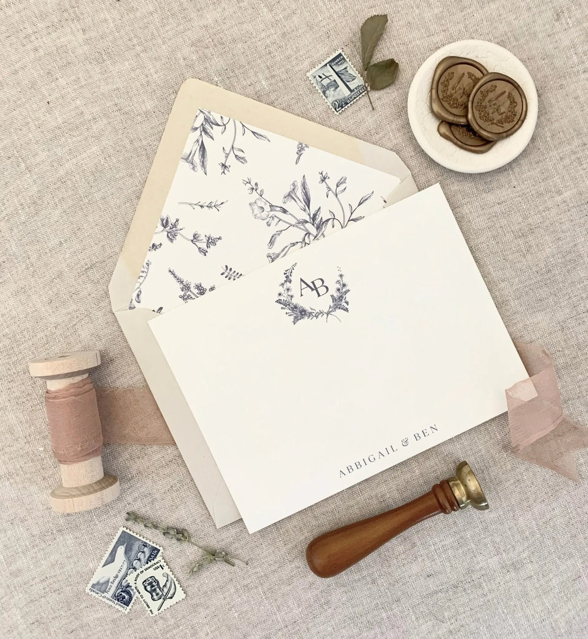 French Provence Set // Personal Stationery Jen Simpson Design, LLC