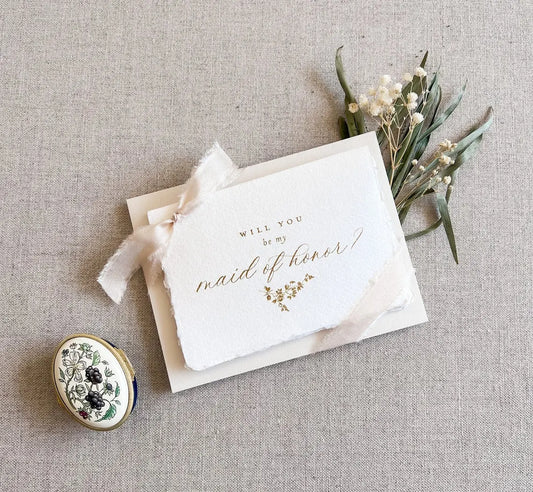 Gold Leaf Bridesmaid Cards Jen Simpson Design, LLC
