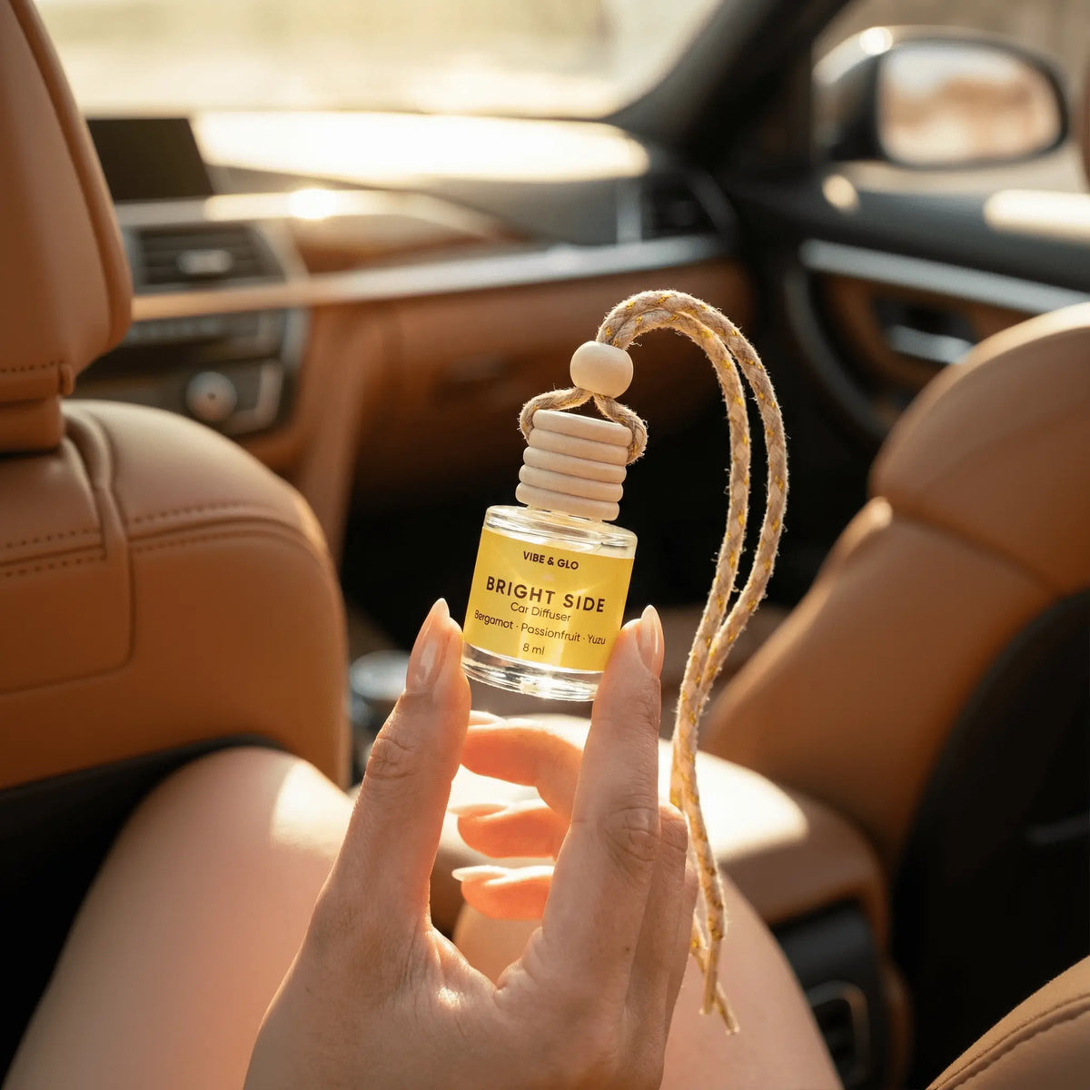 Hanging Car Diffuser | Non-Toxic Car Freshener Vibe & Glo Candle Studio