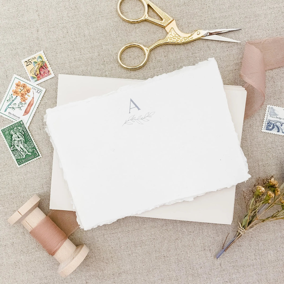 Harlow // Monogram Note Cards Jen Simpson Design, LLC