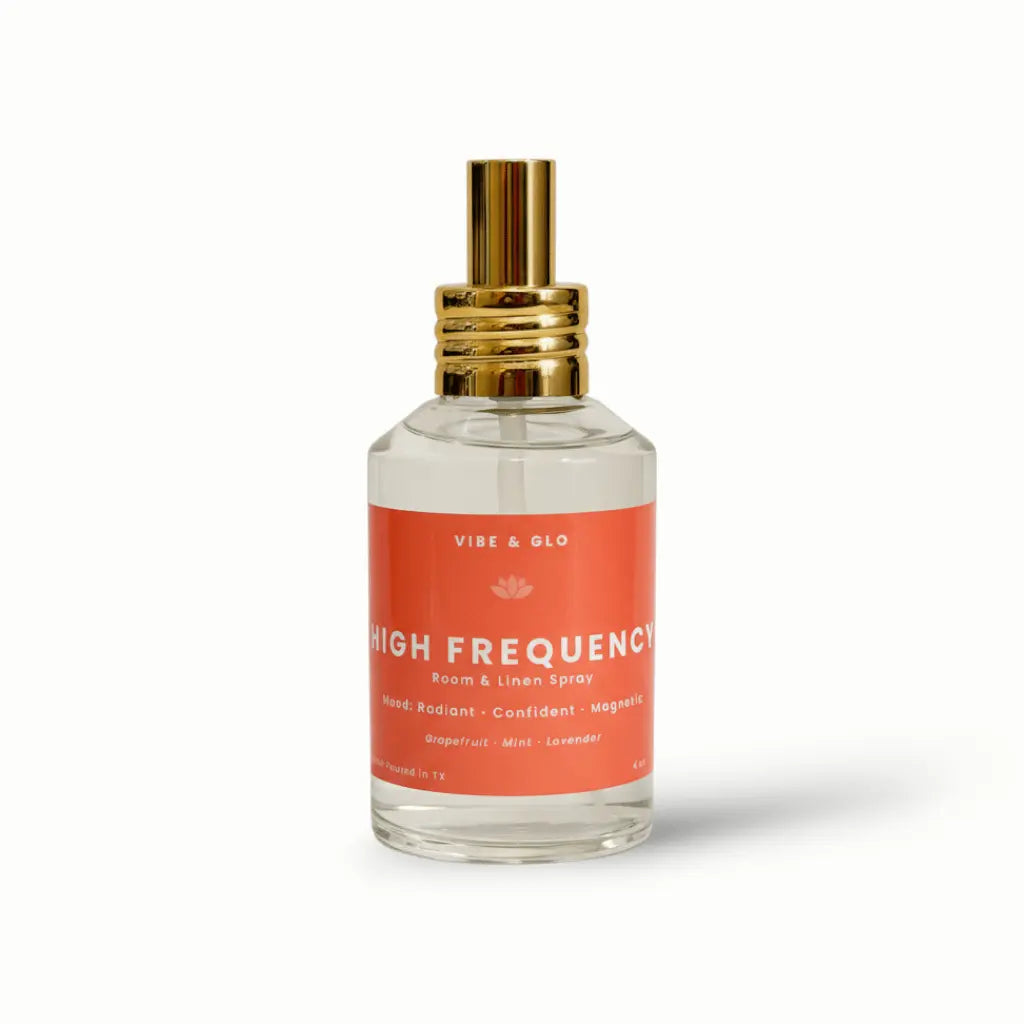 High Frequency – Grapefruit & Mint Room Spray Vibe & Glo Candle Studio