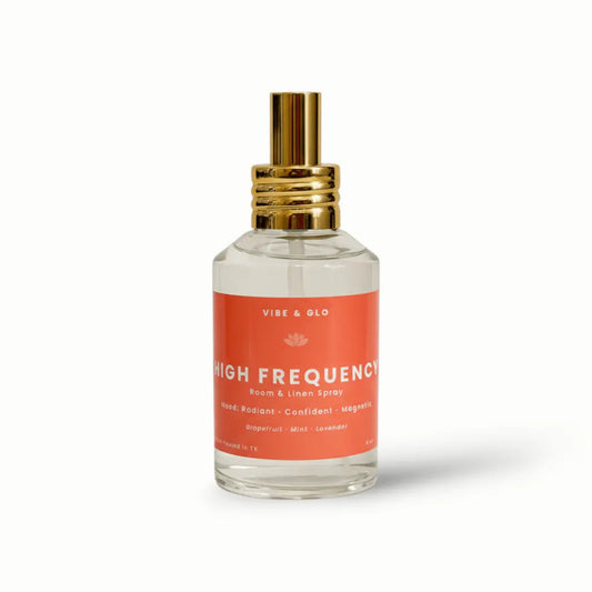High Frequency – Grapefruit & Mint Room Spray Vibe & Glo Candle Studio