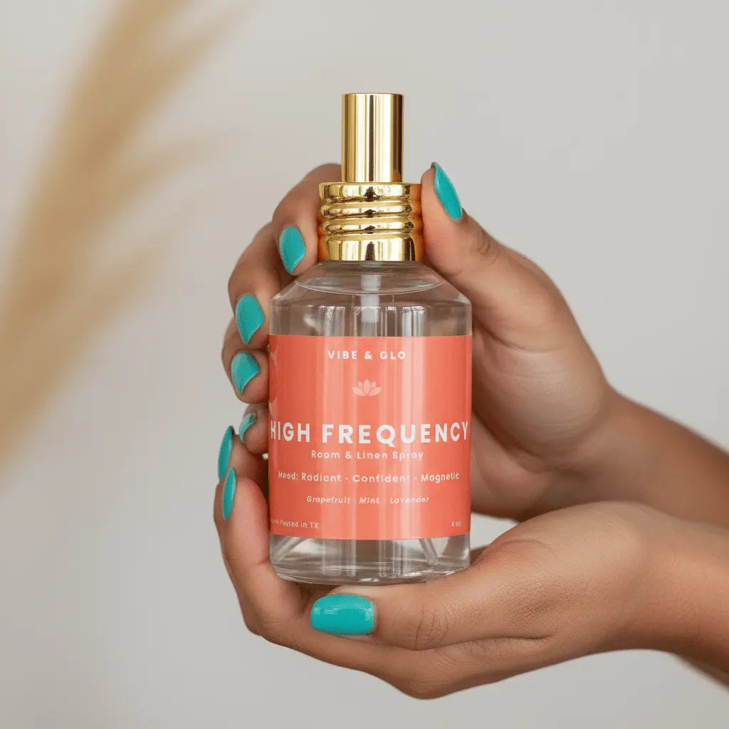High Frequency – Grapefruit & Mint Room Spray Vibe & Glo Candle Studio